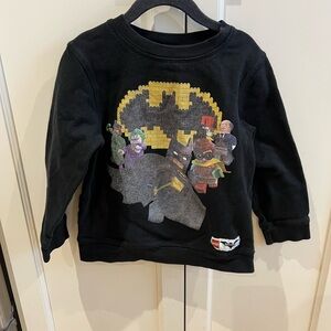 H&M LEGO Batman Black Crewneck Sweatshirt 4-6t